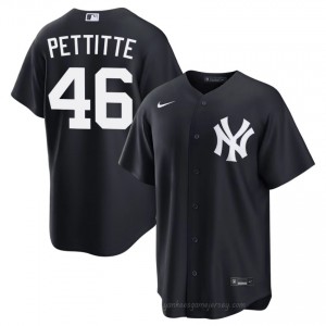 Men Andy Pettitte #46 Navy Alternate Limited Basseball Jersey | New York Yankees Official MLB Design QH7PbJ96