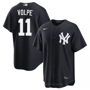 Men Anthony Volpe #11 Navy Alternate Limited Basseball Jersey | Yanks Official MLB Design 22oSS416