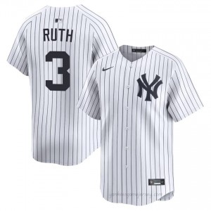 Babe Ruth #3 White Basseball Jersey | Men New York Yankees Premium MLB Uniform SqwT6538