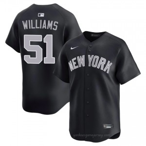 Men Bernie Williams #51 NYY Navy Elite Basseball Jersey| Embroidery Authentic 2c41lT23