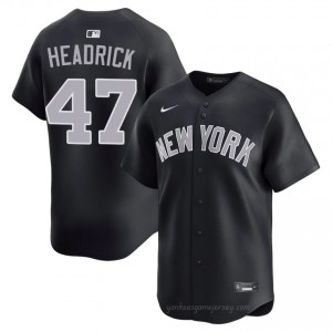 Men Brent Headrick #47 Yanks Navy Elite Basseball Jersey| Embroidery Authentic 36ASi036