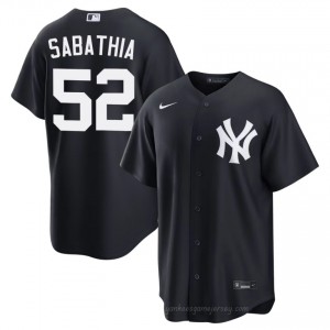 Navy CC Sabathia #52 Men Basseball Jersey | Yanks Limited Edition MLB Player Gear rXp2V654