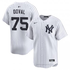 Camilo Doval #75 White Basseball Jersey | Men NYY Premium MLB Uniform 1P544N43