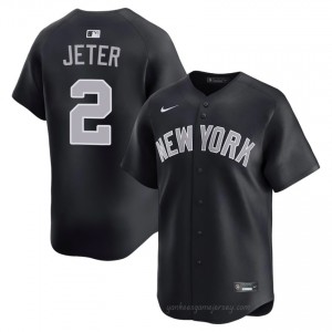 Men Derek Jeter #2 New York Yankees Navy Elite Basseball Jersey| Embroidery Authentic 116N2141