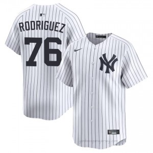 Elmer Rodriguez #76 White Basseball Jersey | Men New York Yankees Premium MLB Uniform 54EL2E17