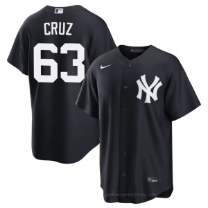 Men Fernando Cruz #63 Navy Alternate Limited Basseball Jersey | Yankees Official MLB Design D58RQ122