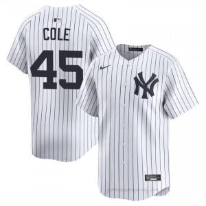 Gerrit Cole #45 White Basseball Jersey | Men NY Yankee Premium MLB Uniform 52BCoc25