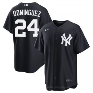 Men Jasson Dominguez #24 Navy Alternate Limited Basseball Jersey | New York Yankees Official MLB Design 50x2x218