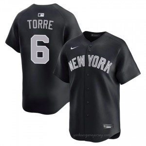 #6 Joe Torre Navy On-Field Style Basseball Jersey | Men Authentic Yankees MLB Apparel tN83F551