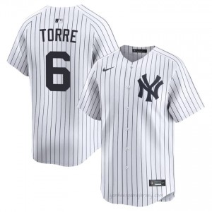 NYY Joe Torre #6 White Men Premium Jersey | MLB Collectible Basseball Uniform Wbj3EG16