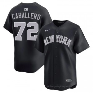 #72 Jose Caballero Navy On-Field Style Basseball Jersey | Men Authentic New York Yankees MLB Apparel Ec520g24