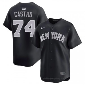 #74 Kervin Castro Navy On-Field Style Basseball Jersey | Men Authentic Yankees MLB Apparel 7vRXk744