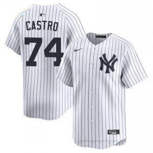 NYY Kervin Castro #74 White Men Premium Jersey | MLB Collectible Basseball Uniform D5078g89