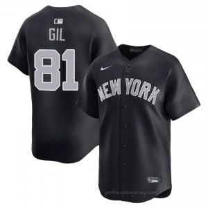 #81 Luis Gil Navy On-Field Style Basseball Jersey | Men Authentic NY Yankee MLB Apparel 2R3ko426