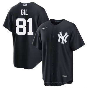 Men Luis Gil #81 Navy Alternate Limited Basseball Jersey | New York Yankees Official MLB Design 1r8xjT39