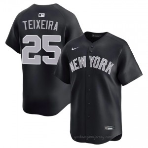 #25 Mark Teixeira Navy On-Field Style Basseball Jersey | Men Authentic New York Yankees MLB Apparel VEpA3K79