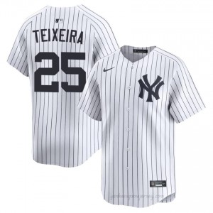 NY Yankee Mark Teixeira #25 White Men Premium Jersey | MLB Collectible Basseball Uniform RkU62n64