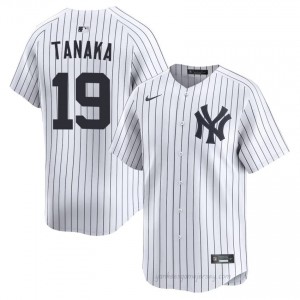 NYY Masahiro Tanaka #19 White Men Premium Jersey | MLB Collectible Basseball Uniform C0jovO46