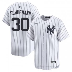 Yankees Max Schuemann #30 White Men Premium Jersey | MLB Collectible Basseball Uniform 7gTtb322