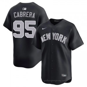 #95 Oswaldo Cabrera Navy On-Field Style Basseball Jersey | Men Authentic Yanks MLB Apparel 1wIfA527