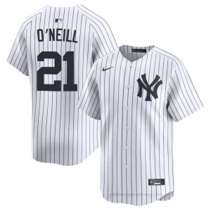 NY Yankee Paul O'Neill #21 White Men Premium Jersey | MLB Collectible Basseball Uniform EhyuaB54
