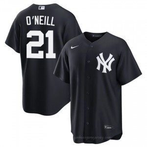 Men Paul O'Neill #21 Navy Alternate Limited Basseball Jersey | Yanks Official MLB Design 3g333F46