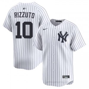 NYY Phil Rizzuto #10 White Men Premium Jersey | MLB Collectible Basseball Uniform b50p4597