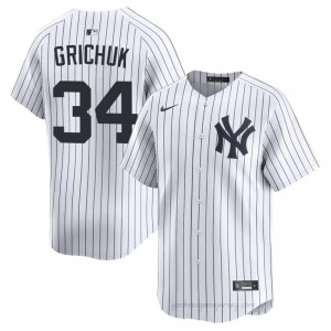 New York Yankees Randal Grichuk #34 White Men Premium Jersey | MLB Collectible Basseball Uniform 6M285357