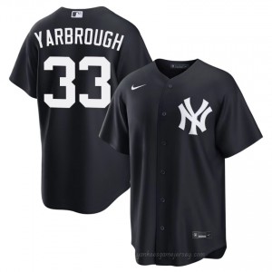 Navy Ryan Yarbrough #33 Men Basseball Jersey | Yankees Limited Edition MLB Player Gear hvxi7M84