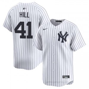 New York Yankees Tim Hill #41 White Men Premium Jersey | MLB Collectible Basseball Uniform xCK1P342