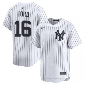 Yanks Whitey Ford #16 White Men Premium Jersey | MLB Collectible Basseball Uniform 2f3b5519