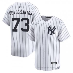 New York Yankees Yerry De los Santos #73 White Men Premium Jersey | MLB Collectible Basseball Uniform 46Cu1R50