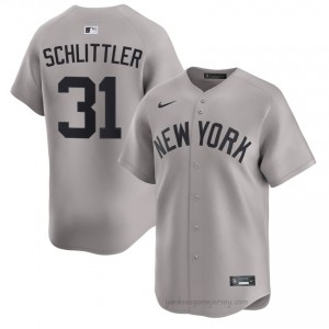 #31 Cam Schlittler Gray On-Field Style Basseball Jersey | Men Authentic Yankees MLB Apparel Ht4j7k48