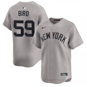 Men Jake Bird #59 NY Yankee Gray Elite Basseball Jersey| Stitch Authentic O3818k48