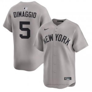 Men Joe DiMaggio #5 Yankees Gray Elite Basseball Jersey| Stitch Authentic d1sU6j77