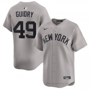 Men Ron Guidry #49 Yanks Gray Elite Basseball Jersey| Stitch Authentic 784ad782