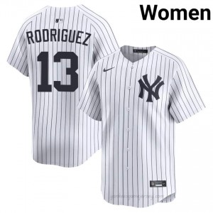 Women Alex Rodriguez #13 NY Yankee White Elite Basseball Jersey| Stitched Authentic 0fY43534