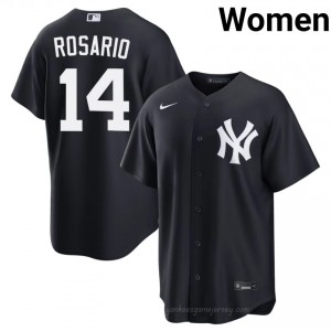 Women Amed Rosario #14 Navy Alternate Limited Basseball Jersey | Yanks Official MLB Design p4kf7d63