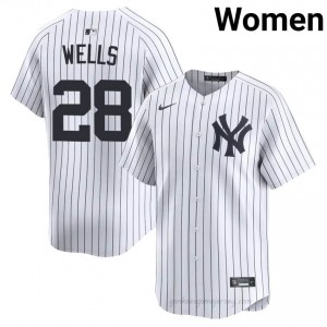 Women Austin Wells #28 NY Yankee White Elite Basseball Jersey| Stitched Authentic DS8XKS99