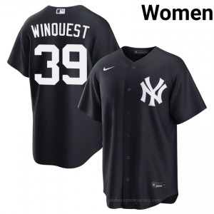 Women Cade Winquest #39 Navy Alternate Limited Basseball Jersey | NYY Official MLB Design AcL33Y63