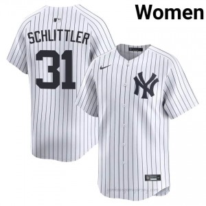 Women Cam Schlittler #31 Yanks White Elite Basseball Jersey| Stitched Authentic U4yh2723