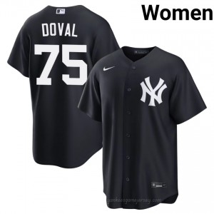 Women Camilo Doval #75 Navy Alternate Limited Basseball Jersey | Yankees Official MLB Design 185T8469