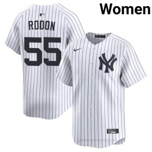 Women Carlos Rodon #55 NYY White Elite Basseball Jersey| Stitched Authentic VDl2td46