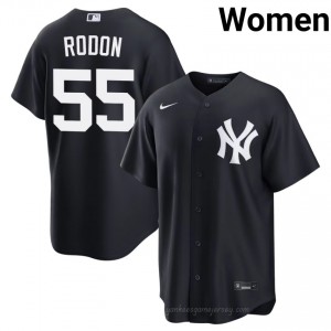 Navy Carlos Rodon #55 Women Basseball Jersey | Yanks Limited Edition MLB Player Gear cyD43d43