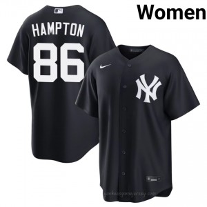 Navy Chase Hampton #86 Women Basseball Jersey | Yankees Limited Edition MLB Player Gear TiK61c36