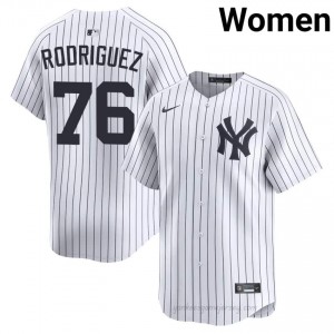 Women Elmer Rodriguez #76 NYY White Elite Basseball Jersey| Stitched Authentic RStq0163