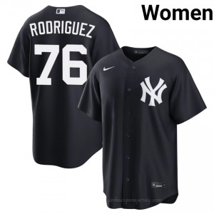 Navy Elmer Rodriguez #76 Women Basseball Jersey | Yanks Limited Edition MLB Player Gear 4j8co528