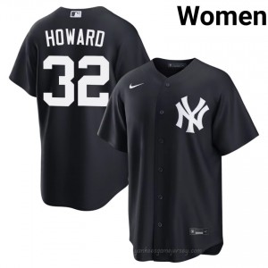 Women Elston Howard #32 Navy Alternate Limited Basseball Jersey | NY Yankee Official MLB Design 082Q8215