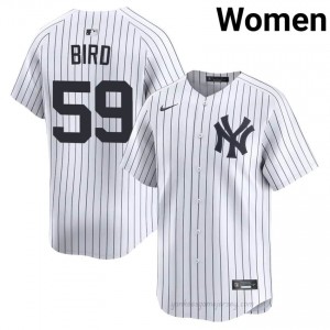 #59 Jake Bird White On-Field Style Basseball Jersey | Women Authentic NYY MLB Apparel uD076265