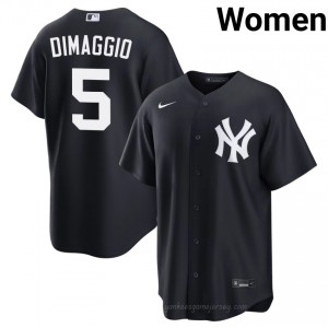 Navy Joe DiMaggio #5 Women Basseball Jersey | New York Yankees Limited Edition MLB Player Gear NQRV2A25